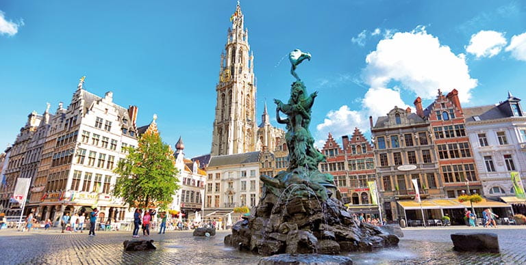The Grote Markt in Antwerp, Belgium